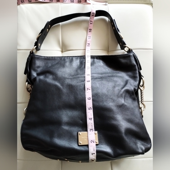 Michael Kors Black Leather Studded Hobo/Shoulder Bag with Dust Bag - Picture 12 of 16